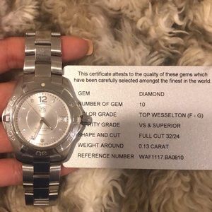 Tag Heuer Aquaracer Silver Diamond Dial